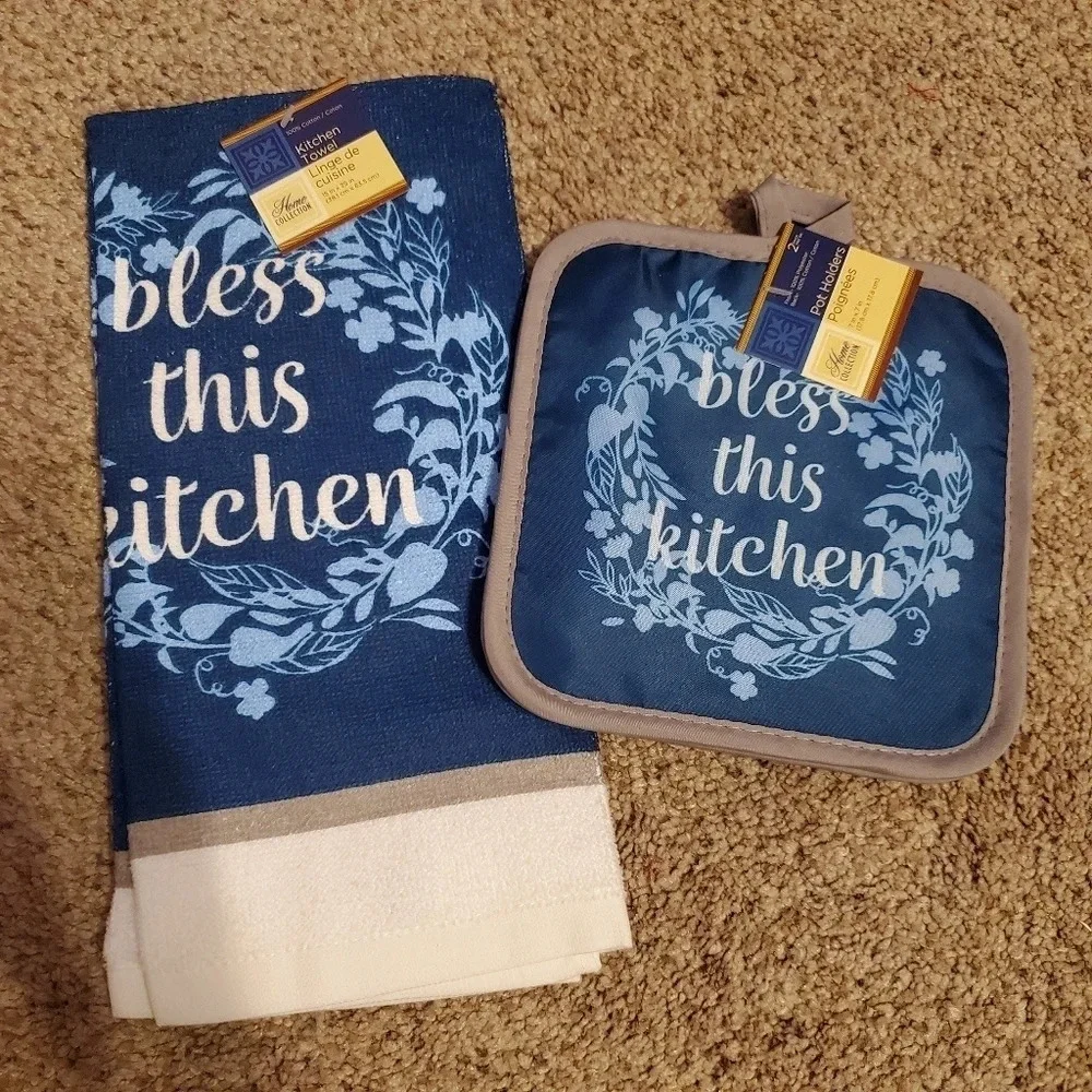 Home Collection Kitchen Towel & Pot Holders 3 PC